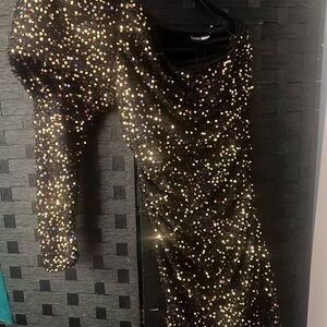 Sequin One-Shoulder Dress